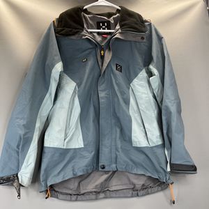 Haglofs Womens Jacket Performance Shell Hooded Blue Sz Small